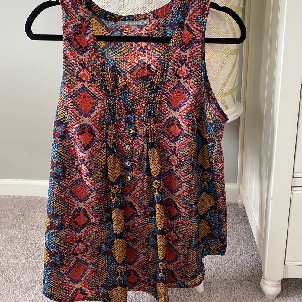 Daniel Rainn Sleevless Snakeskin Blouse - M